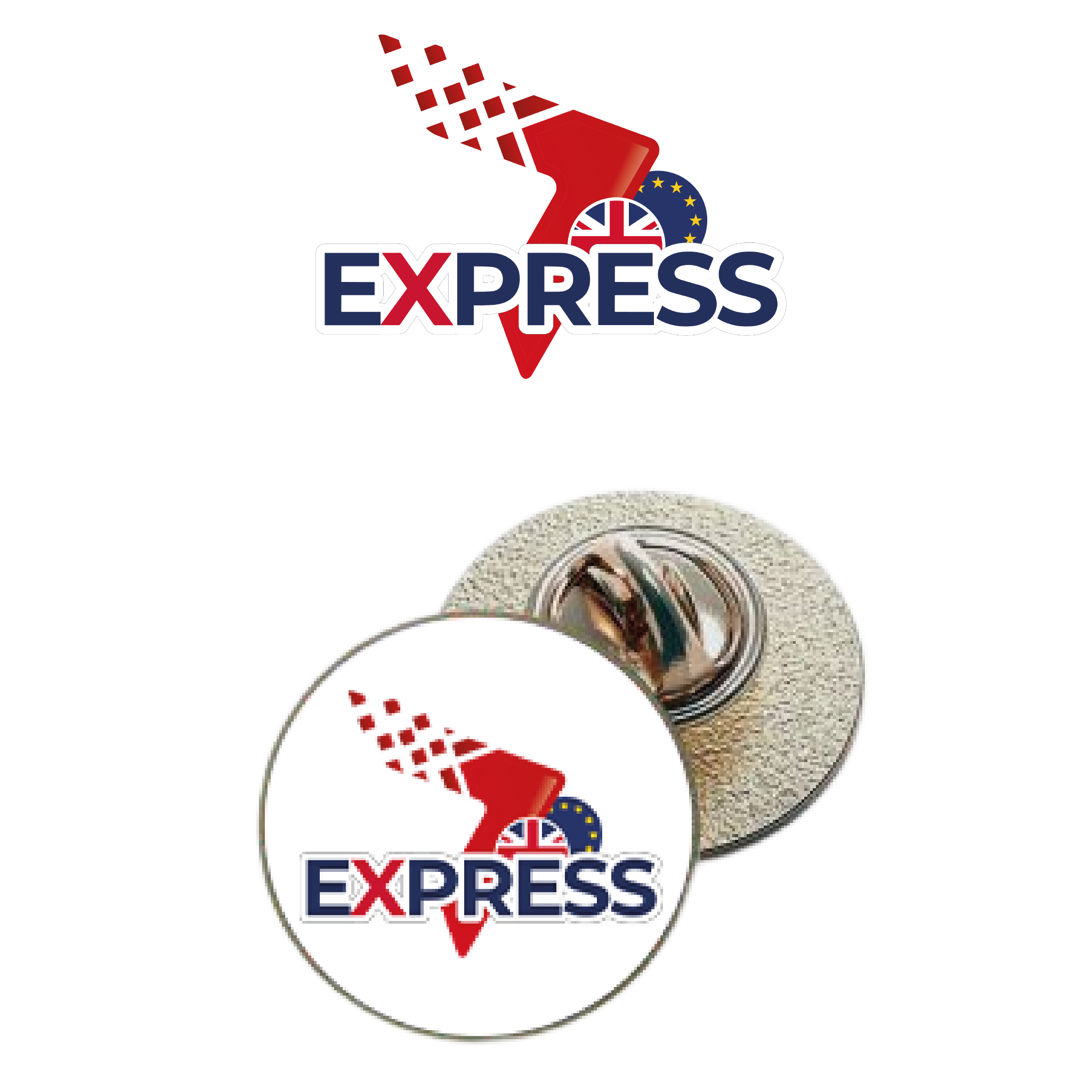 Express Epoxy Pin Badge