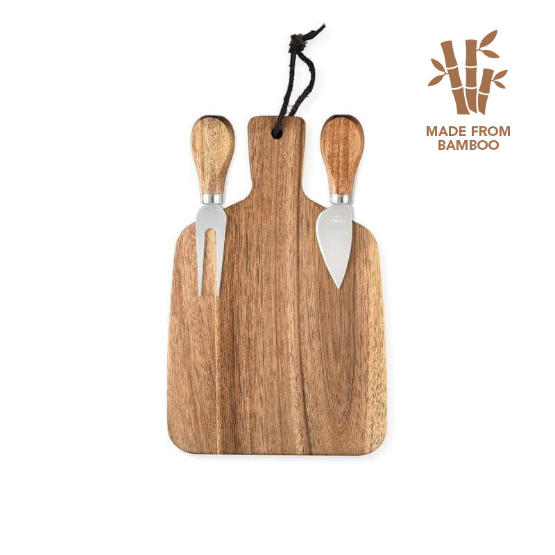 CUCINA - eco-neutral® Wooden Serving Board with 2 Knives
